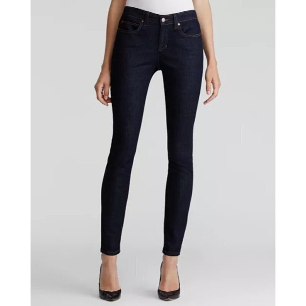 Eileen Fisher Dark Wash Stretch Denim Skinny Jeans Fisher Project Size 6 NWT